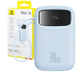 Baseus Qpow2 10000mAh 30W s káblom USB-C modrá