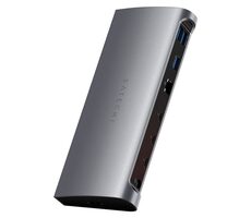 Satechi Thunderbolt 4 Dock sivá / 4X USB-C / 4X USB-A / RJ45 / 3.5mm jack / SD / DC / PD 96W