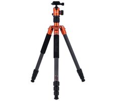 Rollei Statív C5i Karbón oranžová / Záťaž 8kg / Vytiahnutý 157.5 cm