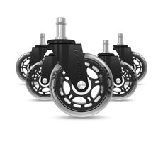 Huzaro Casters 2.0 čierna / Kolieska pre stoličku 5 ks