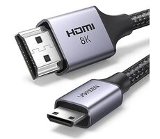 Ugreen HD163 15515 Mini HDMI (samec) - HDMI (samec) kábel 2m čierna / 8K 
