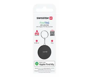 Swissten FindTag Chytrý lokátor s funkciou Apple Find My čierna / BLE