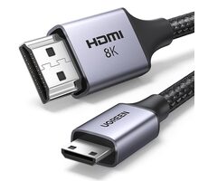 Ugreen HD163 HDMI Mini - HDMI kábel 1m čierna / 8K 60Hz 