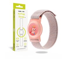 Mobile Origin AirTag Strap A4 Ružový jednorožec / Náramok pre Apple AirTag