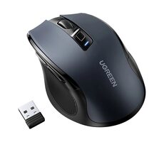Ugreen Optical Mouse Wireless Mouse čierna / Bezdrôtová optická myš / USB / 2.4GHz / Bluetooth 5.0 / 4000 DPI 
