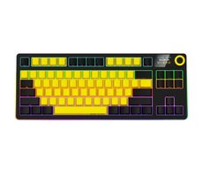 LORGAR KBP70TKLW (CZ&SK) žltá / bezdrôtová herná klávesnica 75% / CZ&SK / 2.4GHz / BT 5.0 / RGB