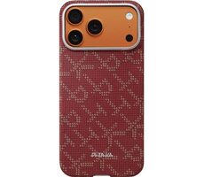 Pitaka Ultra-Slim Monogram Case ochranný kryt pre Apple iPhone 17 Pro Max červená
