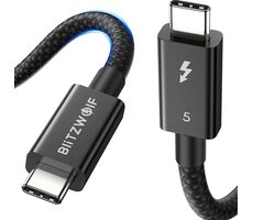 BlitzWolf BW-HDC8 240W kábel 0.5m čierna / USB-C (M) - USB-C (M)