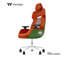 Thermaltake ARGENT E700 Design by Studio FA Porsche čierno-zelená / Herná stolička / nastaviteľná / nosnosť až 150 kg 