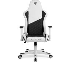 SENSE7 Spellcaster Senshi Edition biela / Herná stolička / Ekokoža / nastaviteľné / pojazdové kolieska / nosnosť 150 kg 