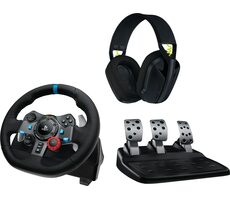 Logitech G29 Driving Force + slúchadlá Logitech G435 / závodný volant / pedále / PC / PS3 / PS4 / PS5 