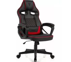 SENSE7 Knight čierno-červená / Herné stoličky / Ekokoža / nastaviteľné / pojazdové kolieska / nosnosť 120 kg 