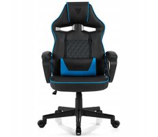 SENSE7 Knight čierno-modrá / Herná stolička / umelá koža / nastaviteľné / pojazdové kolieska / nosnosť 120 kg 