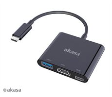 Akasa AK-CBCA01-15BK Redukcia USB C na USB typ C & USB a HDMI 15cm