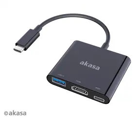 Akasa AK-CBCA01-15BK Redukcia USB C na USB typ C & USB a HDMI 15cm