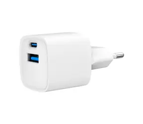 Gembird TA-UC-PDQC20-W-01 Sieťová nabíjačka biela / 1x USB-C + 1x USB-A / 20W