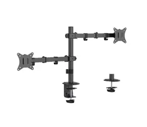 Gembird MA-D2-03 Držiak 2 monitorov na stôl čierna / do 32” a 9 kg / naklápací