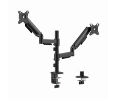 Gembird MA-DA2P-02 Držiak 2 monitorov na stôl čierna / do 32” a 9 kg / naklápací
