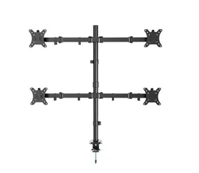 Gembird MA-D4-01 Držiak 4 monitorov na stôl čierna / do 32” a 10 kg / naklápací