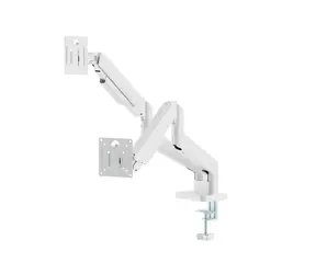 Gembird MA-DA2-06-W Držiak 2 monitorov na stôl biela / do 32” a 10 kg / naklápací