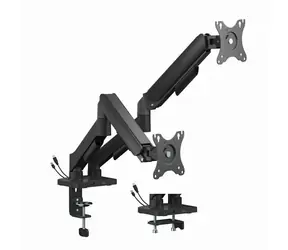 Gembird MA-DA2U-01 Držiak 2 monitorov na stôl čierna / do 32” a 9 kg / naklápací