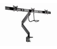 Gembird MA-DA3-03 Držiak 3 monitorov na stôl čierna / do 27” a 6 kg / naklápací