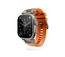 Epico FKM Rubber Pre remienok s nerezovým zapínaním pre Apple Watch SE (44mm)/Series 1-9 (42/44/45mm) oranžová