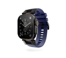 Epico FKM Rubber Pre remienok s nerezovým zapínaním pre Apple Watch SE (44mm)/Series 1-9 (42/44/45mm) modrá