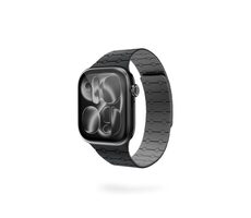 Epico Magnetic+ Silicone magnetický remienok pre Apple Watch 42/44/45/46/49mm čierna 