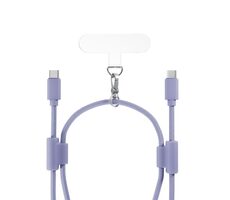 Epico šnúrka na telefón s USB-C na USB-C káblom 80-145cm fialová 