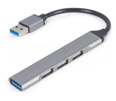 Gembird UHB-U3P1U2P3-02 / USB hub 4-portový USB 3.1 (Gen 1) / strieborná
