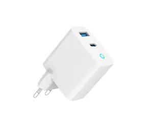 Gembird TA-UC-PDQC30L-W-01 biela / sieťová nabíjačka / 1x USB-A & 1x USB-C / 30W GaN 