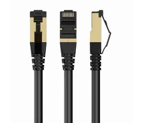 Gembird PP8-LSZHCU CAT8.1 SFTP 15m čierna / Patch Kábel / RJ45
