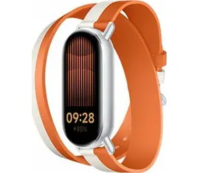 XIAOMI Dual-tone kožený opasok bielo-oranžová pre XIAOMI 140-180 mm