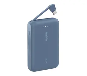 Belkin BOOST CHARGE PowerBanka 10000mAh + integrovaný kábel modrá / 20W PD / USB-C
