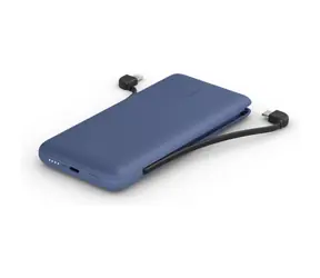 Belkin BOOST CHARGE PowerBanka 10000mAh + integrované káble modrá / 18W PD / USB-C