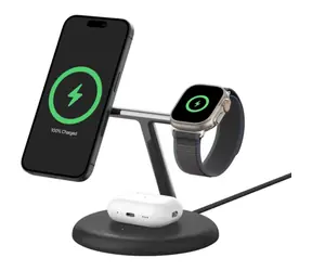 Belkin BOOST CHARGE PRE Qi2 Bezdrôtová nabíjacia stanica 3v1 čierna / 15W