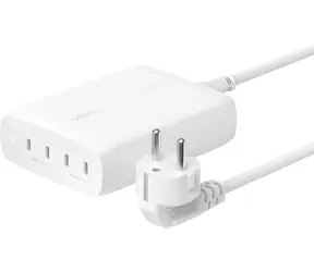 Belkin BOOST CHARGE PRE charger biela / nabíjačka / 4X USB-C / 200W / PD / GaN / s 1.5m sieťovým káblom