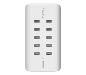 Belkin RockStar charger biela / nabíjacia stanica / 10x USB-A / 120W / 230V