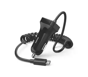 HAMA nabíjačka do vozidla s káblom / USB-C / 2,4 A / 1 m