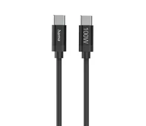 HAMA USB-C 2.0 kábel Fabric / 1,5 m / 100 W / opletený