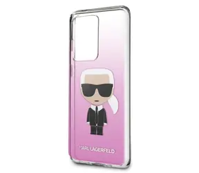 Rozbalené - Karl Lagerfeld Degrade púzdro pre Samsung Galaxy S20 Ultra ružová / rozbalené