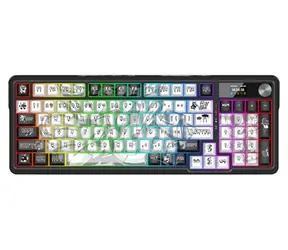 Redragon K719GF-RGB-PRO Artemis Pre bielo-čierna / Bezdrôtová herná klávesnica / mechanická / RGB / USB / BT / US