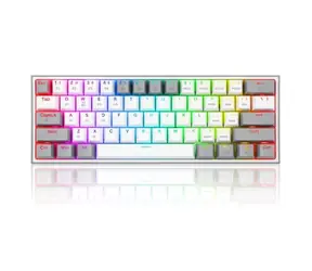 Redragon K616 Fizz PRO Red Switch bielo-šedá / Herná klávesnica / mechanická / Redragon switches / RGB / BT / USB-C / US 