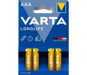 Varta Longlife Batéria Micro AAA 4ks / 1.5V / alkalická / v blistri