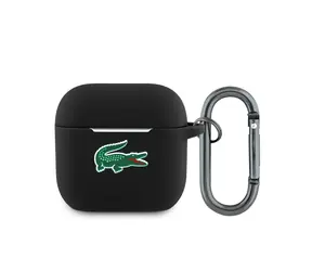 Lacoste Liquid Silicone Croc Logo Puzdro pre AirPods 4 Black