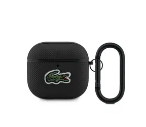 Lacoste Petit Pique Croc Logo Patch Puzdro pre AirPods 4 Black