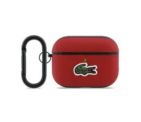 Lacoste Petit Pique Croc Logo Patch Puzdro pre AirPods Pro 3 Red