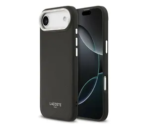Lacoste PU Leather Champs Elysees MagSafe Zadný Kryt pre iPhone Air Black