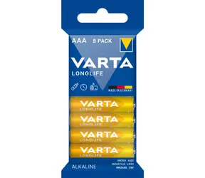 Varta Longlife Batéria AAA 8ks / 1.5V / alkalická / v blistri
